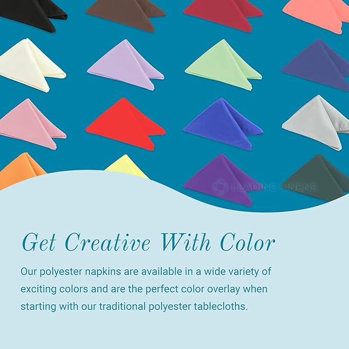 Polyester Cloth Napkins - Washable Soft Table Linens - Durable & Elegant for Dining, Restaurants, Weddings, Events, Rentals, Banquets, & Parties - Premium Quality Set of 150, Mint Green, 17"x17"