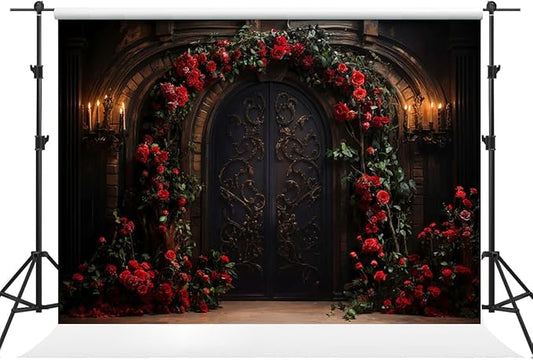 Kate 7×5ft Vintage Castle Gate Rose Vine Backdrop Photography Indoor Portrait Pregnant Women Background Photography Studio Props Photo Video