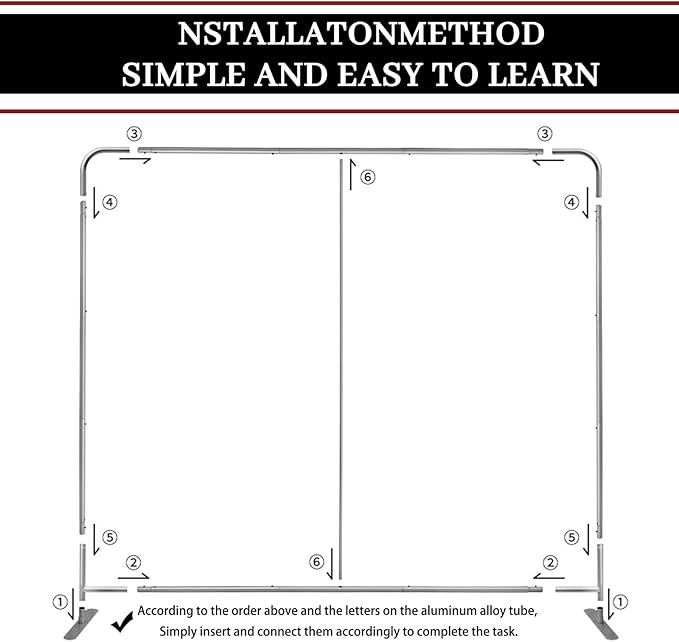 Custom Tension Fabric Display Backdrop Trade Show Backdrop Banner Stand for Weddings, Events, Booth (Double Sided Print 7.5x7.5 Ft)
