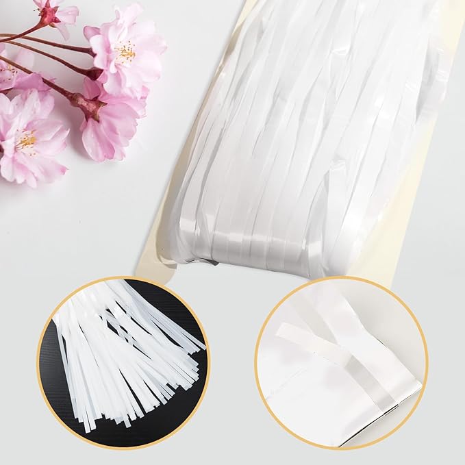 20 Pack White Foil Fringe Curtains 3.2ft x 9.8ft Foil Curtain Backdrop Metallic Tinsel Curtains Streamer Photo Booth Backdrop for Birthday Party Engagement Bachelorette Party Decorations