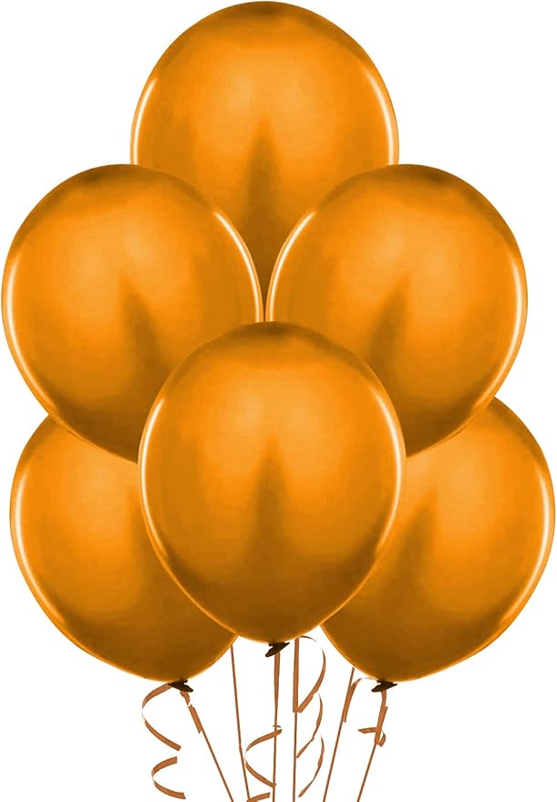 PMU Balloons 17 Inch PartyTex Crystal Clementine Orange Premium Helium Quality Latex Balloons for Photo Shoot, Wedding, Baby Shower, Birthday Party and Event Decoration Pkg/100