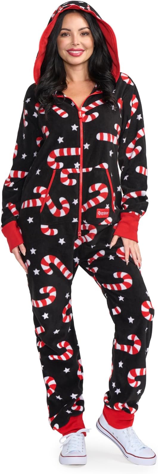 Tipsy Elves Christmas Onesies for Adults - Comfy Unisex Matching Holiday Jumpsuits with Convenient Pockets
