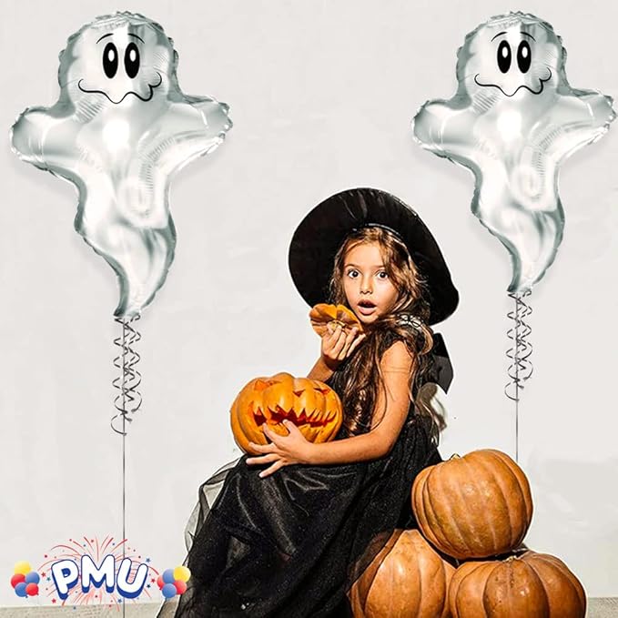 PMU 25 Pc Halloween Flying Ghost 24 Inch Mylar-Foil Balloon