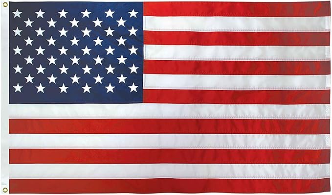 US Flag 6 x 10 ft: 100% American Made – 2 Ply Polyester - Embroidered Stars and Sewn Stripes