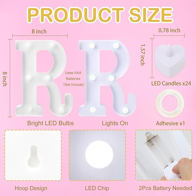 Marry Me Light Up Letters Proposal Decorations Marry Me Sign 24 LED Candles 2000 Rose Petals 10 Foil Balloon 10ft Carpet Runner Rose Ring Box for Valentine's Day Wedding Proposal Engagement (White)