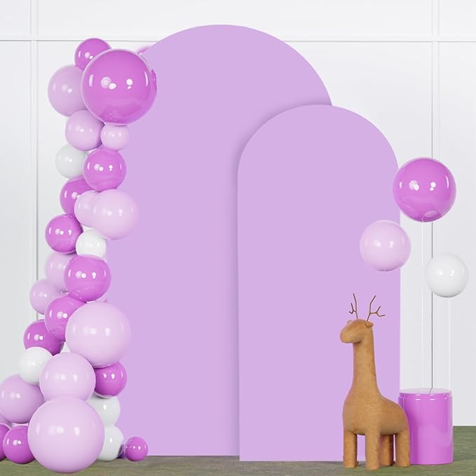 Arch Backdrop Cover Set of 2 Lavender 6FT 7.2FT Wedding Arch Cover for Arch Cover Set of 2 Balloon Arch Backdrop Cover for Parties