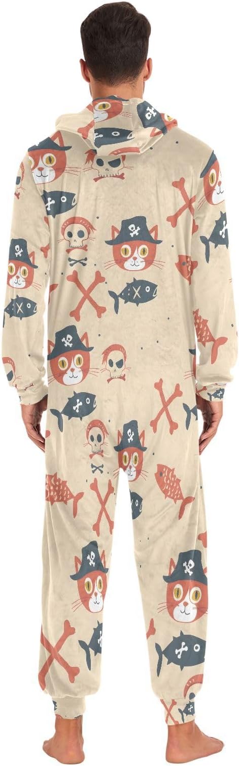 Red Cherry Vintage Adult Onesie Pajamas for Men Women Unisex Novelty One Piece Costume Sleepwear