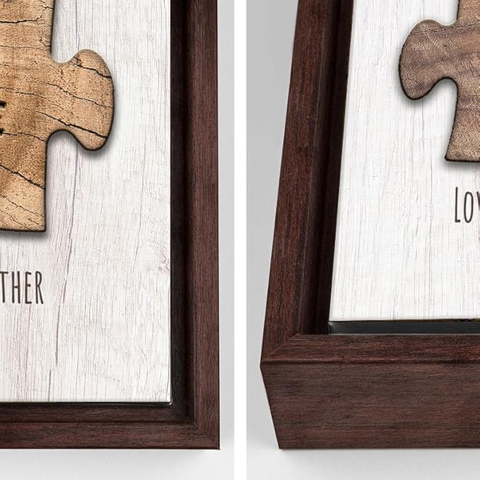 Personal-Prints LOVE PUZZLE | Personalized Romantic Canvas Art Gift with Your Names | Custom for Valentine’s Day or Wedding Anniversary (12"x16" Float Framed Canvas)