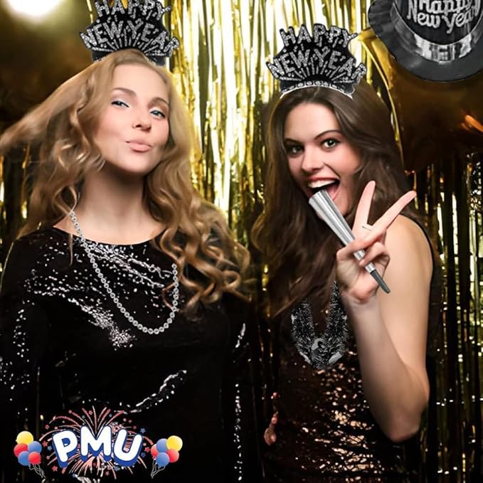 PMU New Year’s Eve Party Supplies Silver Bonanza Party Assortment for 100 People (100/Pkg) Pkg/1