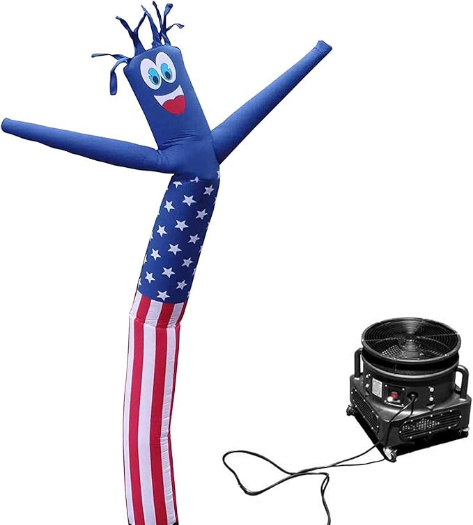 American Flag USA 18 Foot Tall Inflatable Tube Man Air Powered Waving Puppet, Air Blower Motor Included Dancer by Feather Flag Nation