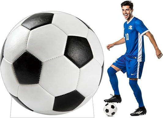 Soccer Cardboard Cutout, 6FT Life Size Cutouts Decor for Sports Themed Party Backdrop, Photo Booth Props, Birthday Table Centerpieces, Soccer Game Stand Up Display