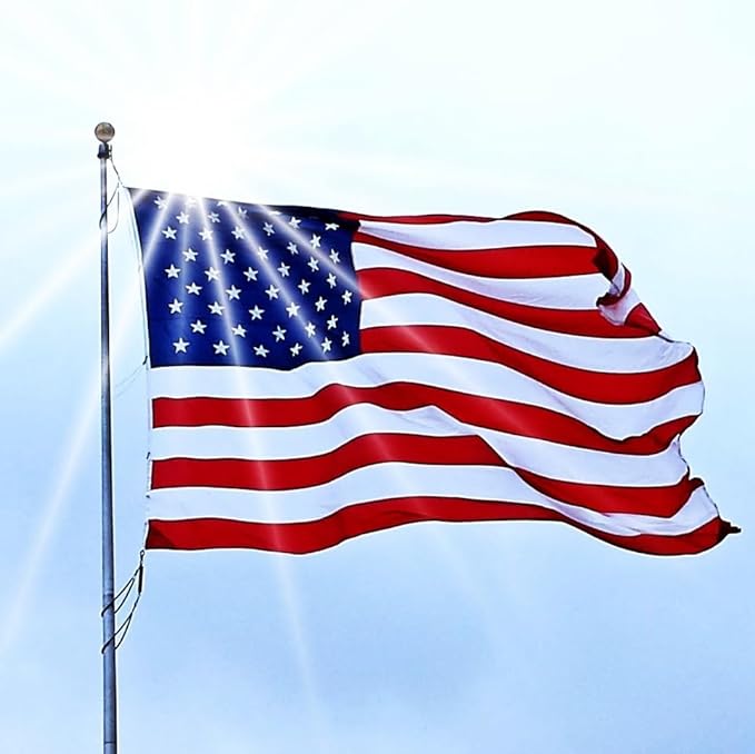 American Flag 30x50 Ft, US Deluxe Embroidered Heavy Duty Polyester Durable Outside Flags with Brass Grommets