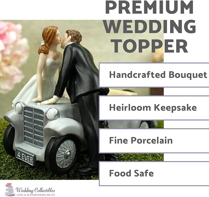 Wedding Collectibles "I'll Love U 4 EVER" Car Wedding Cake Topper