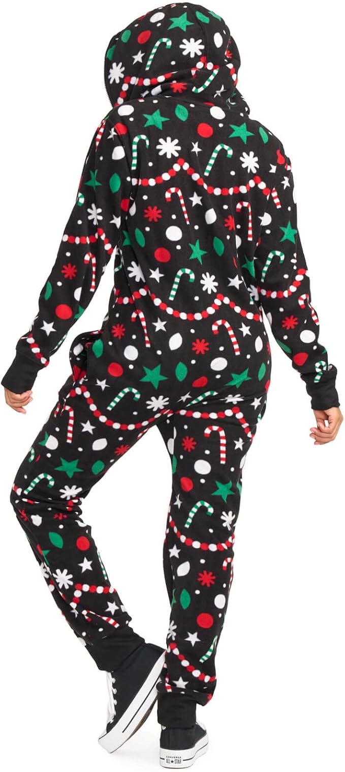 Tipsy Elves Christmas Onesies for Adults - Comfy Unisex Matching Holiday Jumpsuits with Convenient Pockets