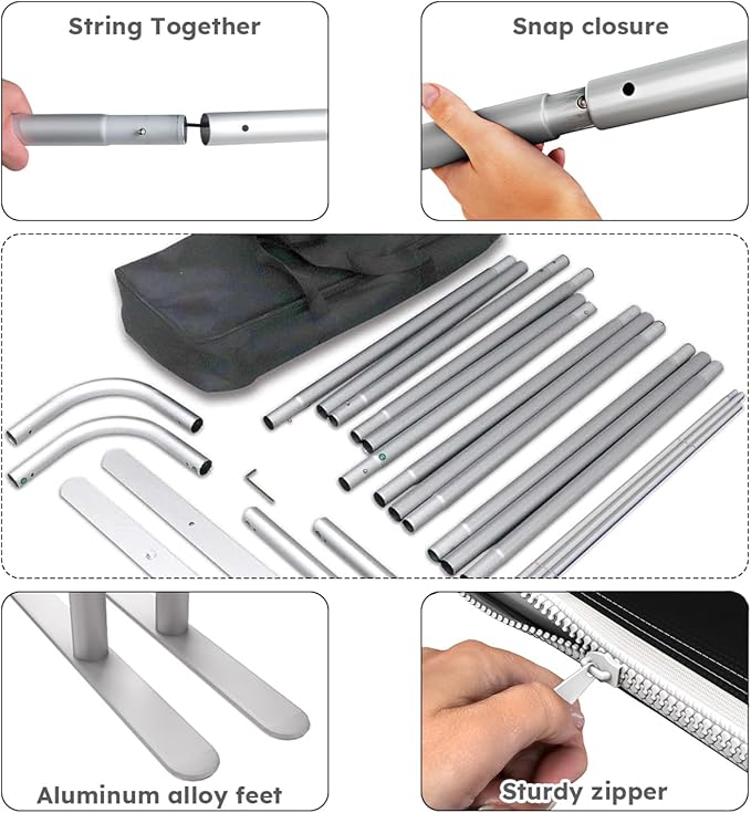 Tension Fabric Displays Stand Custom Banner 20 x 8 FT Straight Trade Show Exhibit Booth Trade Show Backdrop Display Aluminum Frame Holders