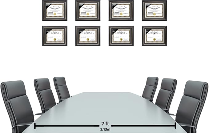 Creative Picture Frames 13.5" x 15.5" Rockefeller Black w/Gold Rim Diploma Frame, Displays 13.5" x 15.5" Certificate or 16" x 20" Document w/o Mat, College Degree Frame, Full-Strength Glass, Black Mat