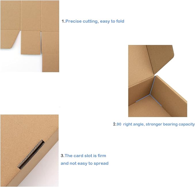 Green Shipping Packaging MEIANJU L10.5xW6.3xH2 inch Hard Corrugated Cardboard Shipping Boxs Gift Wrap Box for Bridesmaid,Anniversary