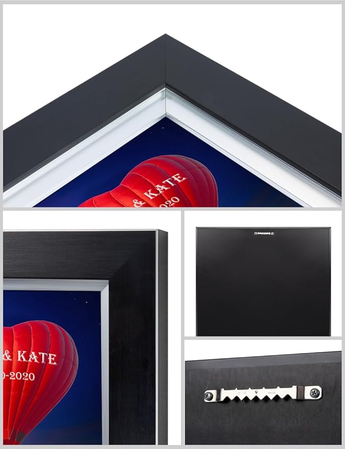 IPIC - Romance on High Personalized Wall Art with Names, Personalized Artwork with Names and Date on, Customized Gift for Anniversary,Wedding,Birthday and Holidays. Framed size: 21x15