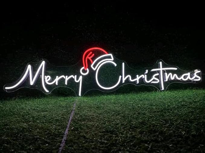 Merry Christmas Neon Sign,Personalized Gifts, Battery Powered Upgrade Available, Holiday Decor | 2024 Christmas Gift Ideas Size: 24inch