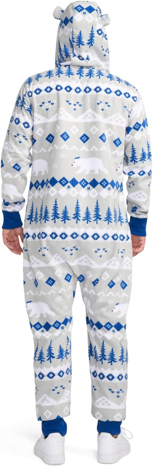 Tipsy Elves Christmas Onesies for Adults - Comfy Unisex Matching Holiday Jumpsuits with Convenient Pockets