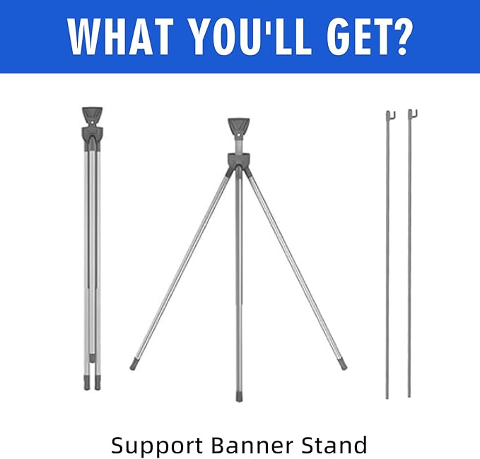 X Banenr Stand, Adjustable Fit Banner 23 x 63 to 32 x 78 Inch, X Banner Holder Stand with Portable Travel Bag for Display, Store, Wedding, Graduation, Outdoor Indoor Events - Made in USA(Only Stand)