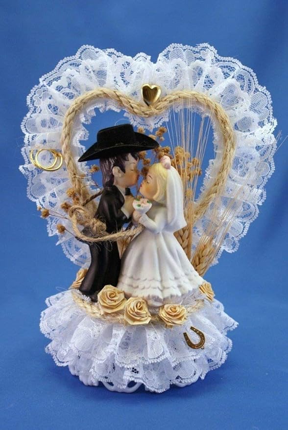 Western Wedding Cake Topper or Table Decoration "Roped With Love" (WL20)
