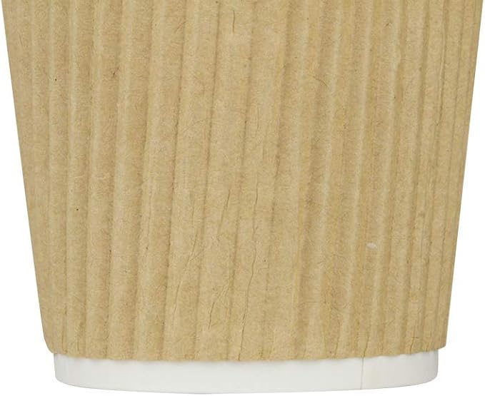 Karat Coffee Hot Cups 4oz [1,000 ct] Kraft Small Ripple Disposable Paper Cups, Ideal for Party, Picnic or Office (C-KRC504)