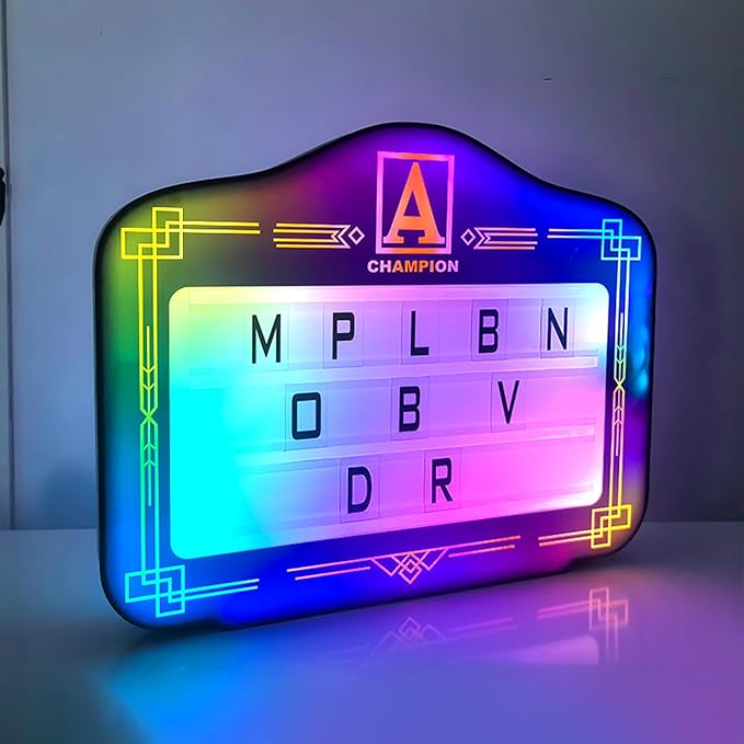 Bottle Service Sign,LED Letter Bottle Presenter,Bottle Service Lights Sign with 4 Set Letters & 1 Set Number,Nightclub LED Bottle Presenter for Home Decor, Birthday Parties,(A)