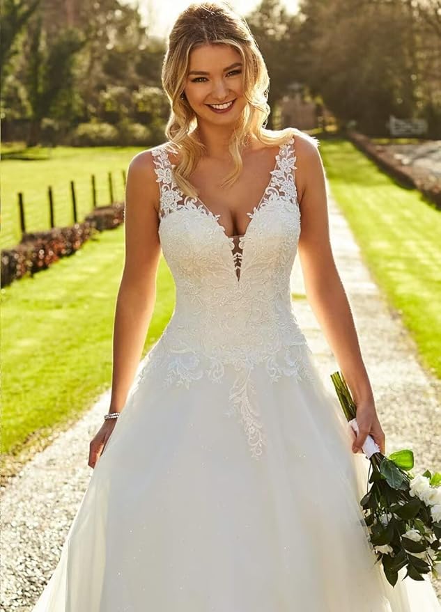 Boho Lace Wedding Dresses for Bride 2026 Tulle Long Sleeve Wedding Dress Ball Gowns Satin Mermaid Bridal Gown