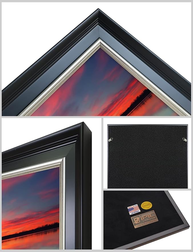 IPIC - Our Own Sunset, Personalized Ideal Gift Custom Framed Wall Art with Names and Date, Giclee Prints with Solid Wood Frame, Unique and Memorable Present. Wall Art for Home Decor.