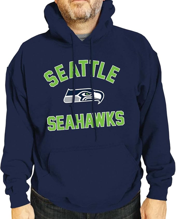 Team Fan Apparel NFL Adult Gameday Hooded Sweatshirt - Poly Fleece Cotton Blend - Stay Warm and Represent Your Team in Style