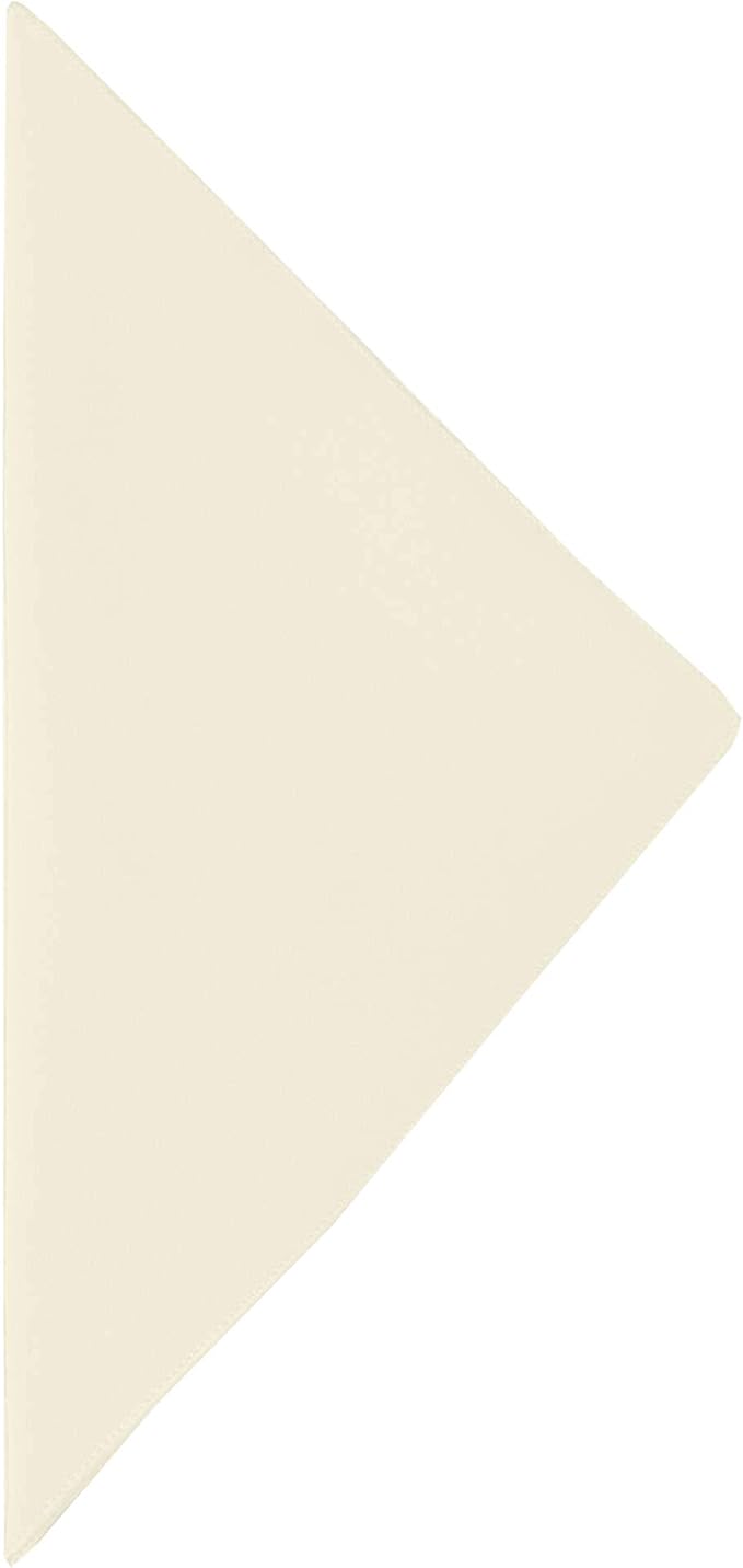Ultimate Textile Cotton-Feel Ivory Cloth Napkins - 17" x 17" (Set of 36) Washable Dining Quality Polyester, Wrinkle & Stain Resistant