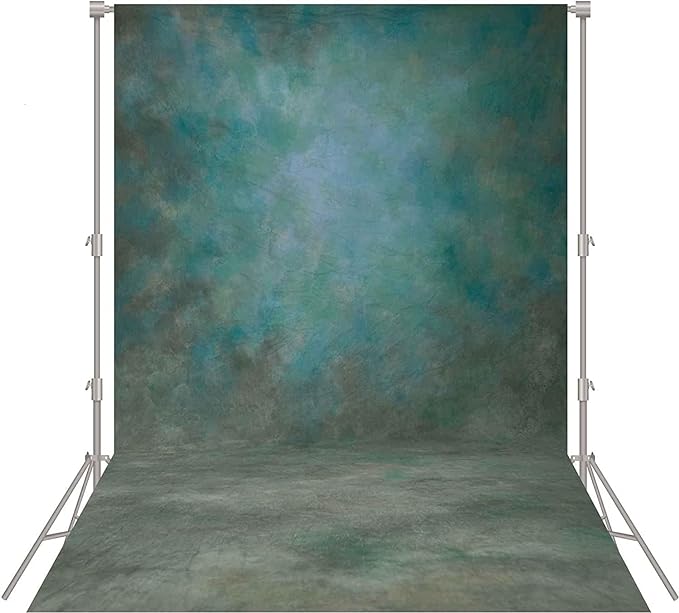 Abstract Professional Photography Backdrop for Portrait Photo Props Booth Background Photoshoot Studio with Polyester Fabric Roller Pocket on Top (8x12,Green,No Stand)