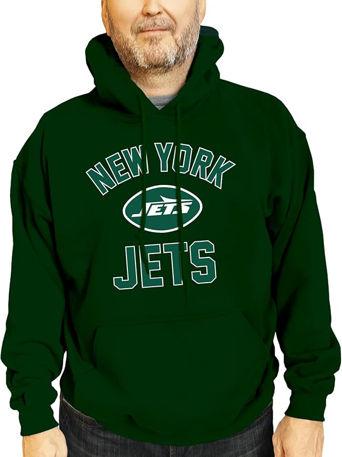 Team Fan Apparel NFL Adult Gameday Hooded Sweatshirt - Poly Fleece Cotton Blend - Stay Warm and Represent Your Team in Style
