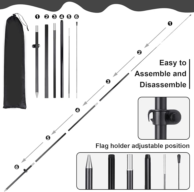 Buryeah 3 Sets Now Open Feather Flag Banner for Business Advertising 7 Feet Tall Grand Opening Feather Flag Sign with Fiberglass Pole Kit Rotating Ground Spike and Portable Bag (Black)