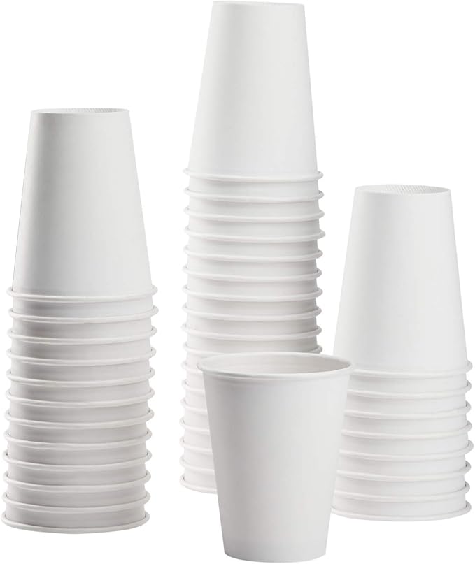 Karat 8oz Paper Hot Coffee Cups [1000 ct] Disposable, Leak-Resistant Double Poly-Lined Cups for Hot Beverages - Ideal for Cafes & Restaurants, 80mm | White