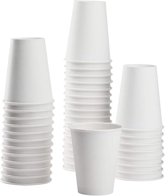 Karat 8oz Paper Hot Coffee Cups [1000 ct] Disposable, Leak-Resistant Double Poly-Lined Cups for Hot Beverages - Ideal for Cafes & Restaurants, 80mm | White