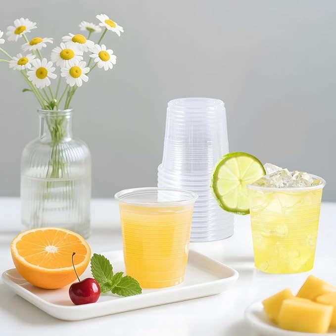SIUQ 1500 Pack 3 oz Clear Plastic Cups, Disposable Bathroom Mouthwash Cups, Small Plastic Drinking Cup for Ice Tea, Tasting, Party, Picnic, BBQ, Travel and Event