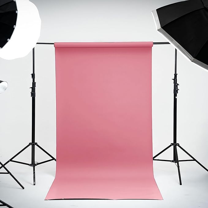Kate Seamless Paper Backdrop for Photography Solid Pink Backdrop Paper (106.8''x32.8' Baby Pink)