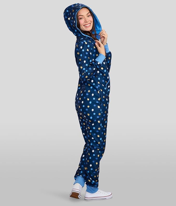 Tipsy Elves Christmas Onesies for Adults - Comfy Unisex Matching Holiday Jumpsuits with Convenient Pockets