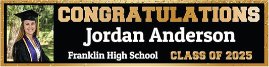 Personalized Graduation Photo Banner - Class of 2024 Custom Photo and Name - Milweb1 (2'x8')