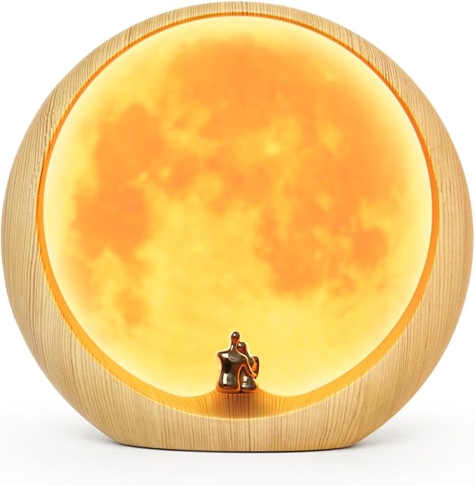 mamre Moon Ambient Light DIY Anniversary Wedding Valentines Day Gift Ideas Art Décor, Love Beneath The Red Moon