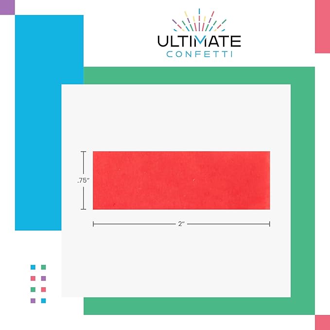 Ultimate Confetti, Colorful Biodegradable Confetti - Rectangular Rainbow Fluttering Tissue Paper Confetti for Cannon and Launcher use – Best for Gender Reveal, Parties, and Concerts - 20 lb, 320 oz