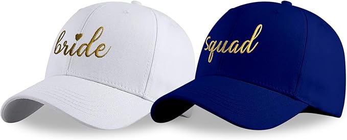 LADY&HOME Bachelor/Bachelorette Party Baseball Hats Set, Embroidered Adjustable Cotton Truck Caps