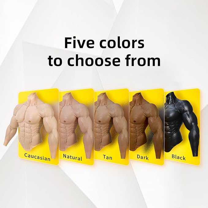 SMITIZEN Silicone Muscle Suit Upgraded Version Male Chest with Arms Realistic Fake Muscle Costume Cosplay Halloween Carnival