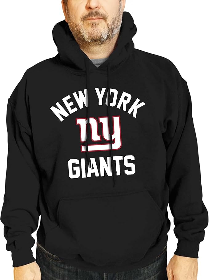 Team Fan Apparel NFL Adult Gameday Hooded Sweatshirt - Poly Fleece Cotton Blend - Stay Warm and Represent Your Team in Style