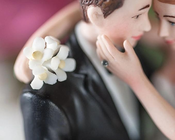 Wedding Collectibles Wedding Cake Toppers Bride and Groom | Groom Holding Bride | Unique Romantic Keepsake Cake Topper Figurine | Fine Porcelain | 6 Inches