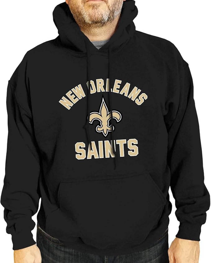Team Fan Apparel NFL Adult Gameday Hooded Sweatshirt - Poly Fleece Cotton Blend - Stay Warm and Represent Your Team in Style