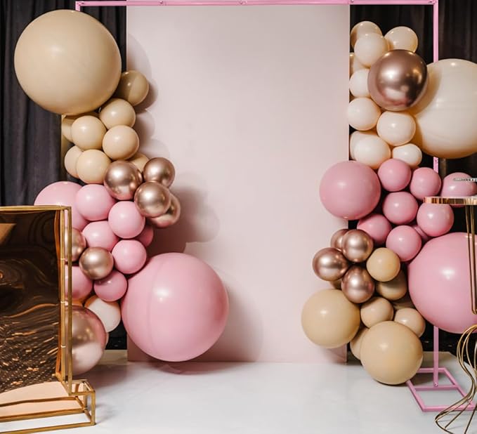 9.9FT Pink Metal Wedding Arches for Ceremony Square Balloon Arch Stand Rectangular Backdrop Stand for Anniversary Birthday Party Bridal Shower Home Indoor Outdoor Decoration