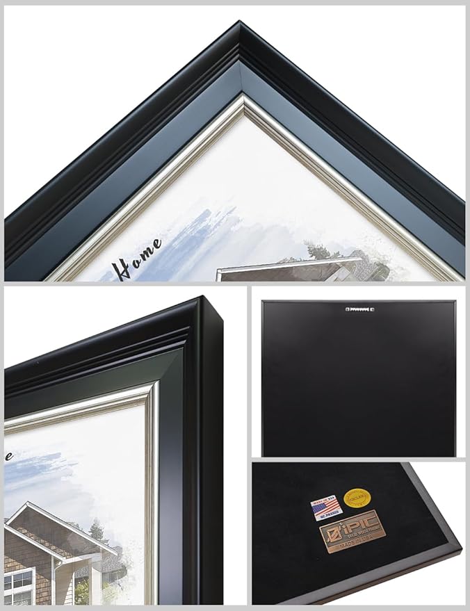 IPIC - Custom Watercolor House Portrait. Personalized Framed Artwork Housewarming Gift Customized Giclee Prints, Custom Giclee Print Includes Names and the Special Date. Framed size: 21.25 x 15.25